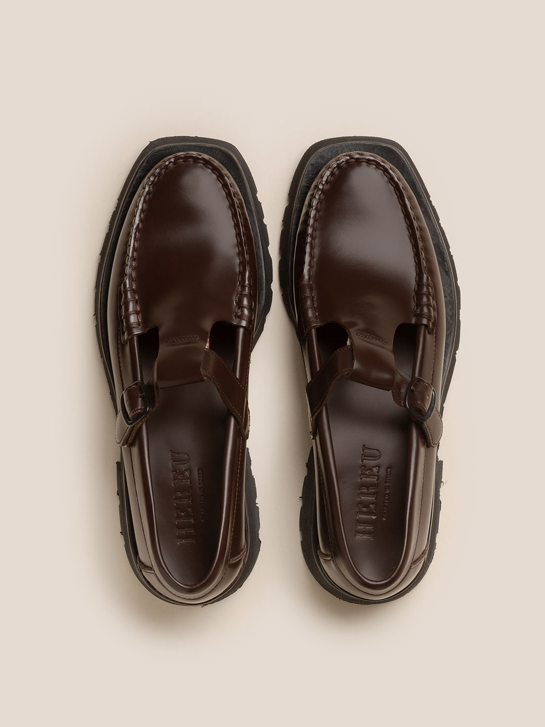ALBER SPORT - Tread Sole T-Bar Loafer
