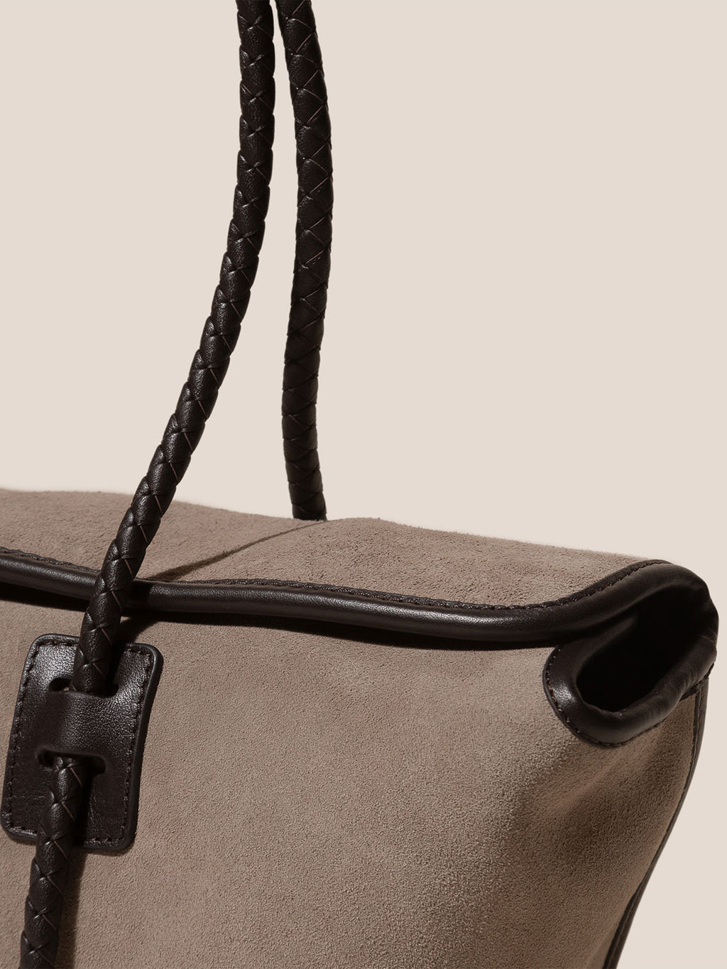 FORNA SUEDE - Leather-Framed Shoulder Bag