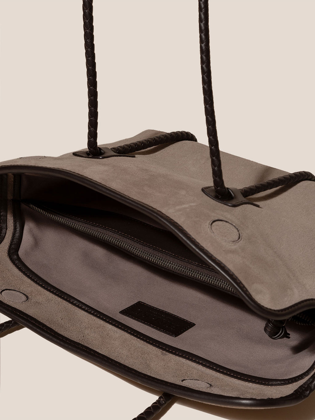 FORNA SUEDE - Leather-Framed Shoulder Bag