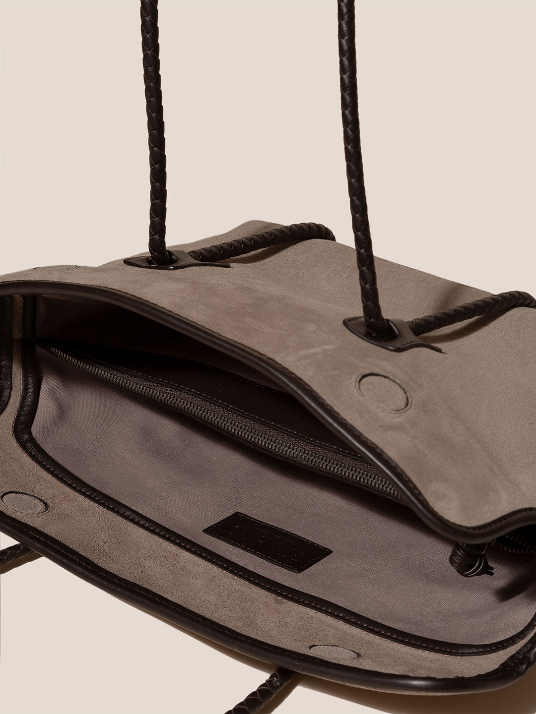 FORNA SUEDE - Leather-Framed Shoulder Bag