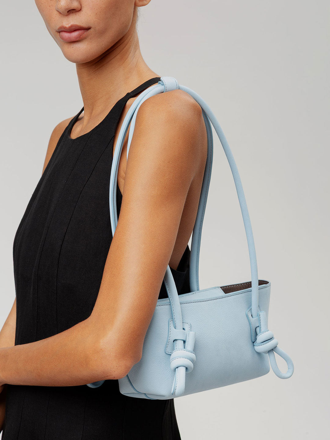 FLECA MINI SHOULDER NOBUCK - Knotted-handle Shoulder Bag