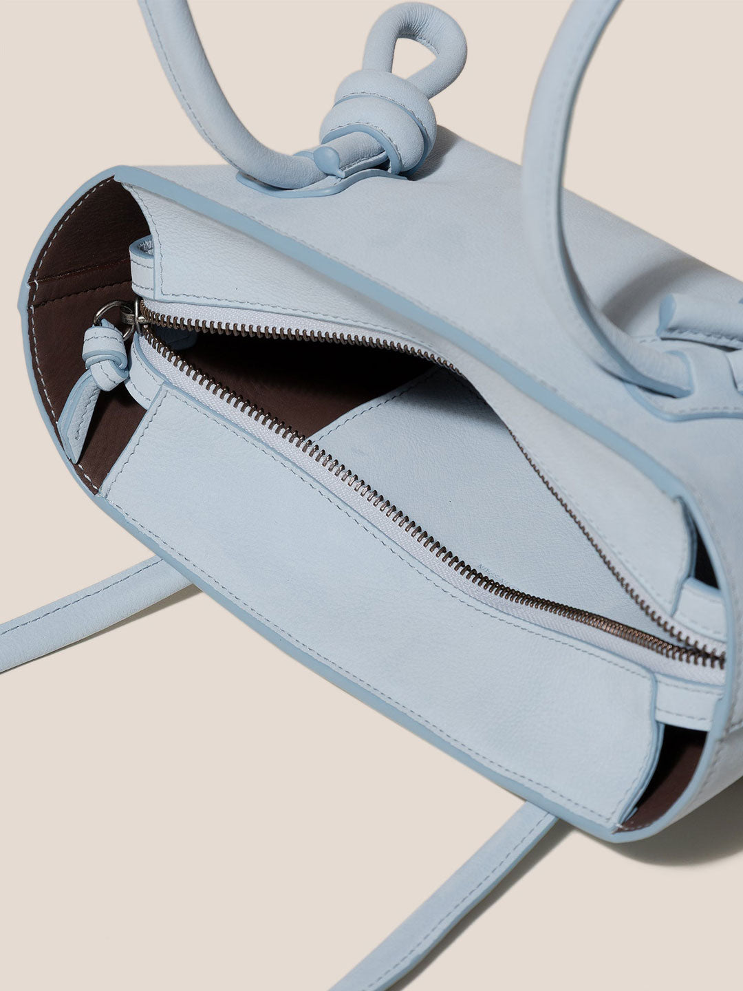 FLECA MINI SHOULDER NOBUCK - Knotted-handle Shoulder Bag