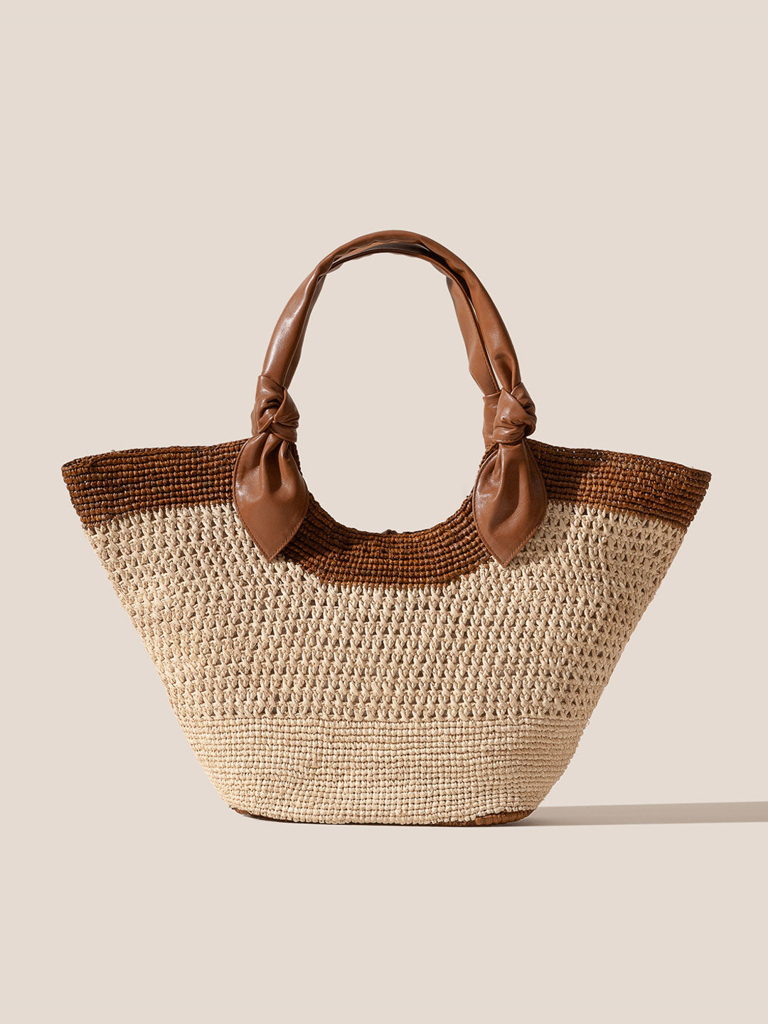FONOL BICOLOUR- Crocheted Raffia Basket