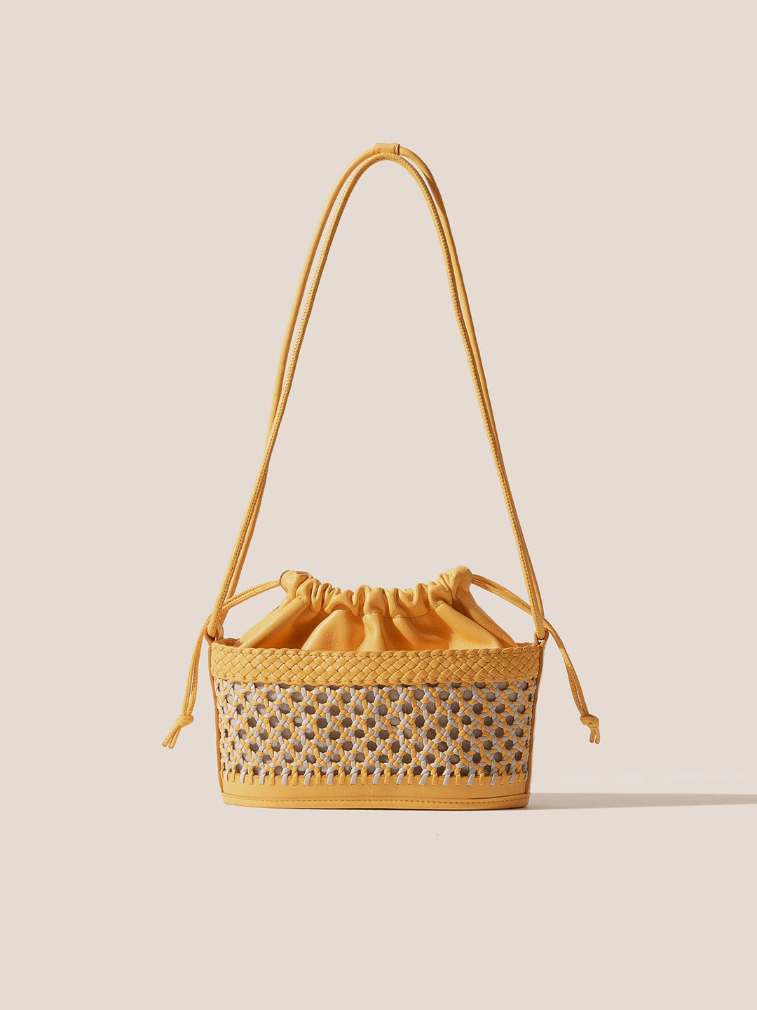 GAIA - Woven Bucket Crossbody Bag