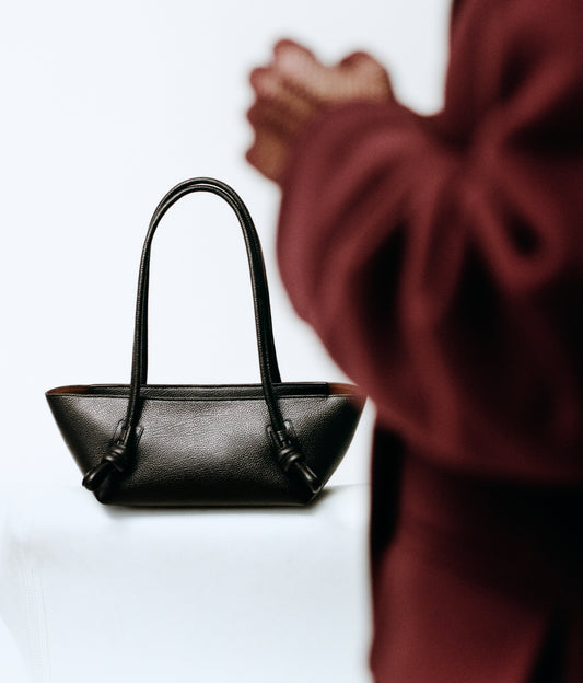 FLECA GRAINY - Knotted - Handle Shoulder Bag