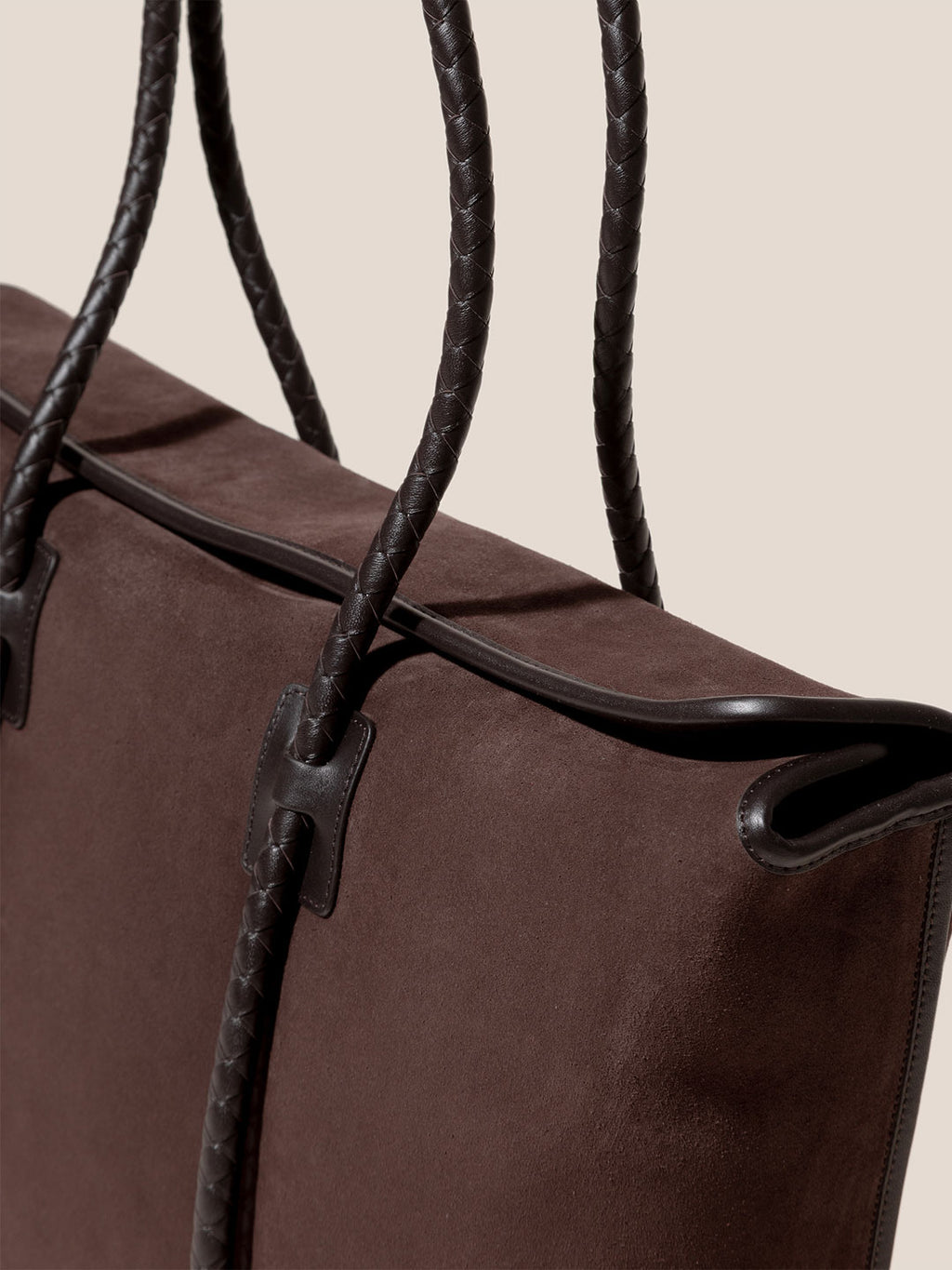 FORNA TOTE SUEDE - Leather-Framed Shoulder Bag