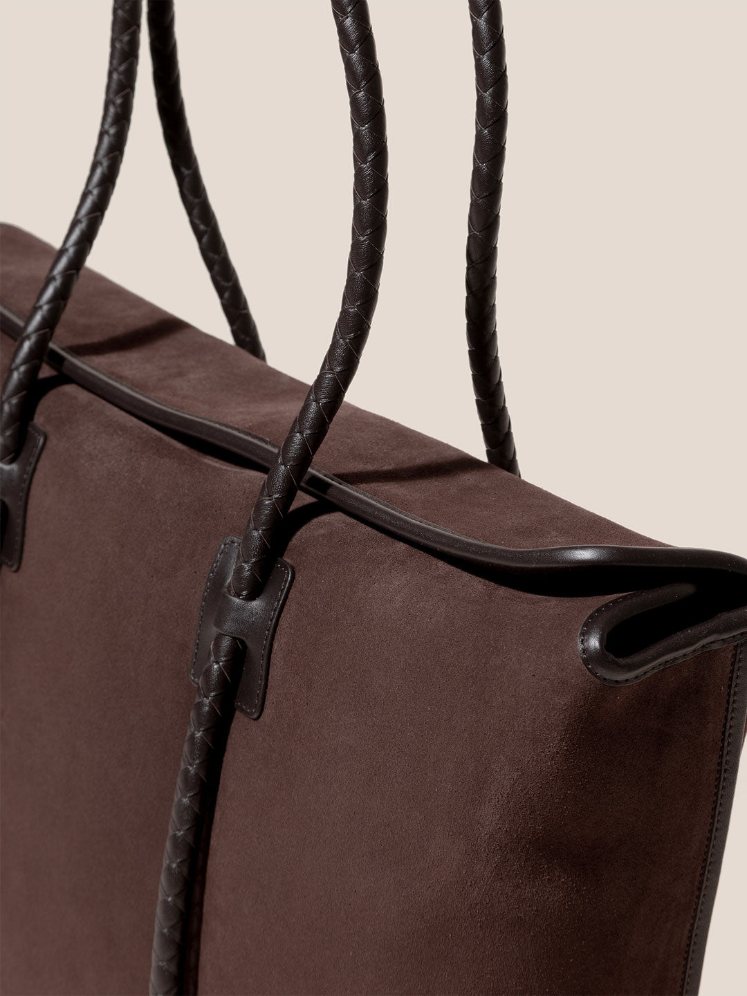 FORNA TOTE SUEDE - Leather-Framed Shoulder Bag