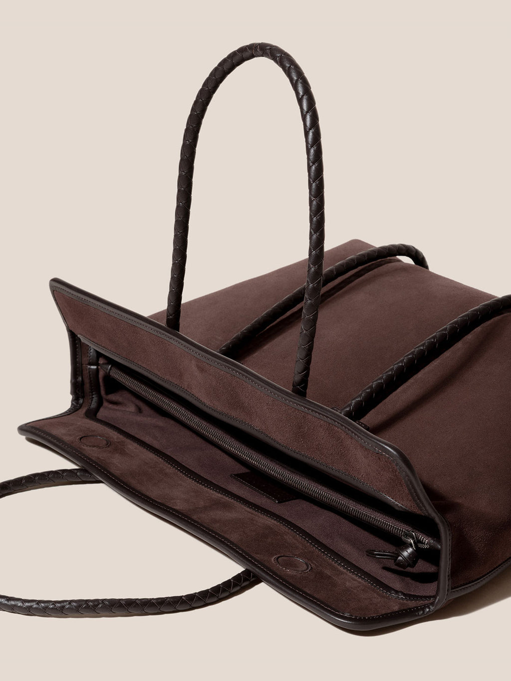 FORNA TOTE SUEDE - Leather-Framed Shoulder Bag