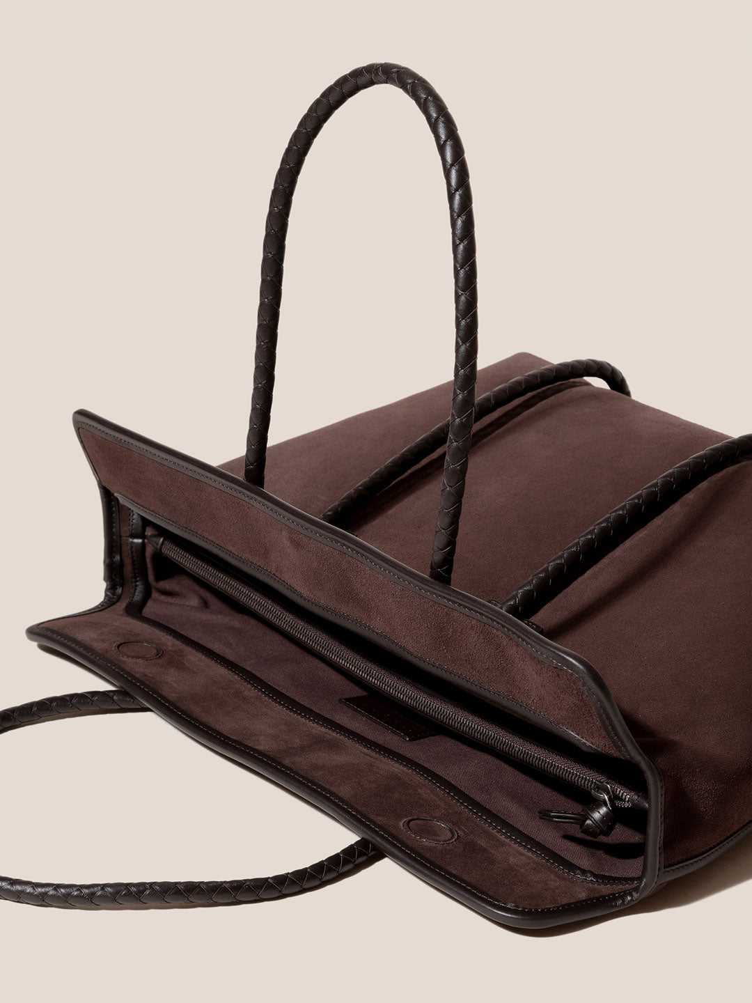 FORNA TOTE SUEDE - Leather-Framed Shoulder Bag