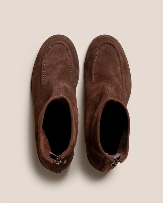 JULIOL BOOT CALF SUEDE HEELED - Soft Low-calf Boot
