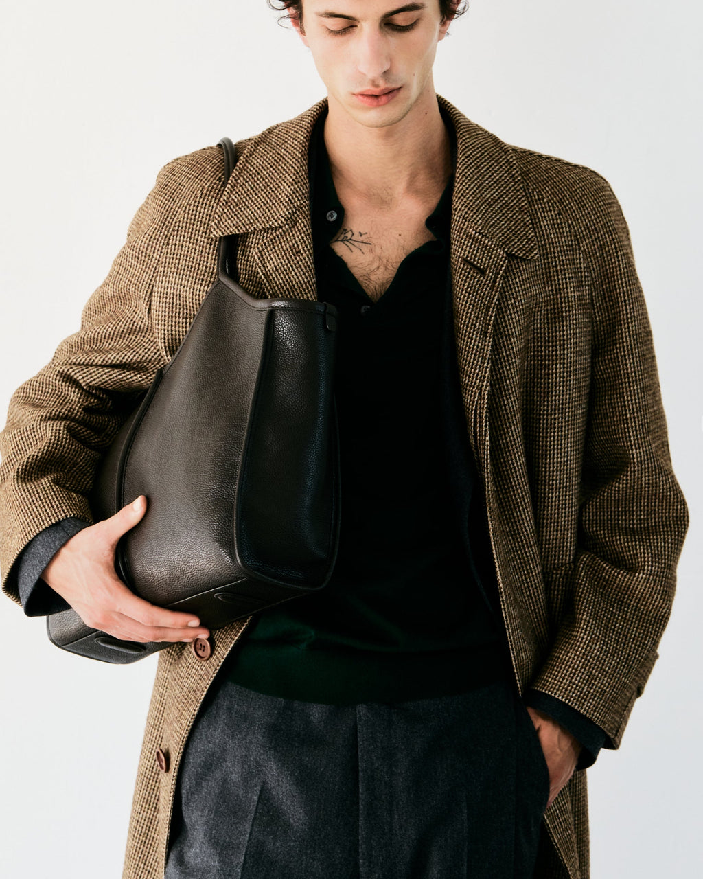CALELLA SQUARED MEDIUM LEATHER - Tote Bag