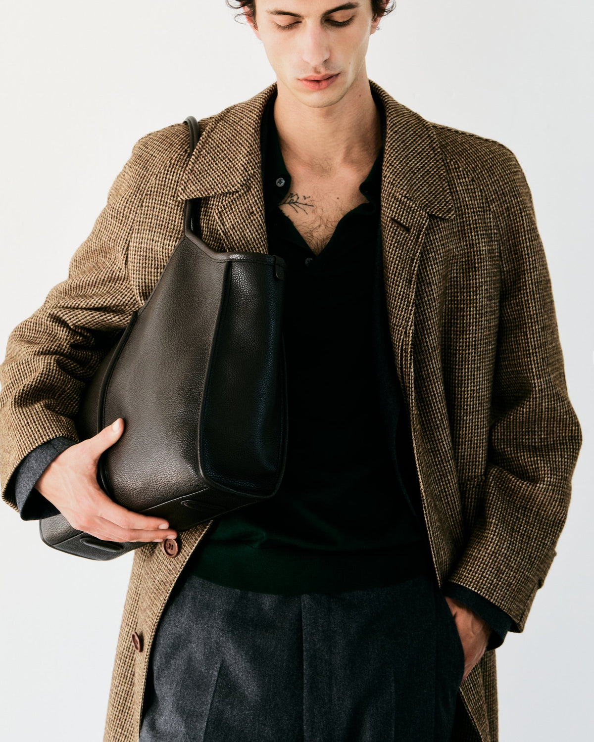 CALELLA SQUARED MEDIUM LEATHER - Tote Bag