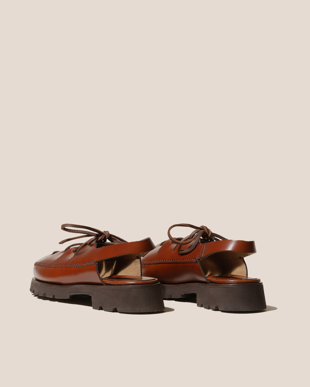 PETAL - Tread Sole Slingback Loafer - Tan - HEREU JAPAN Official