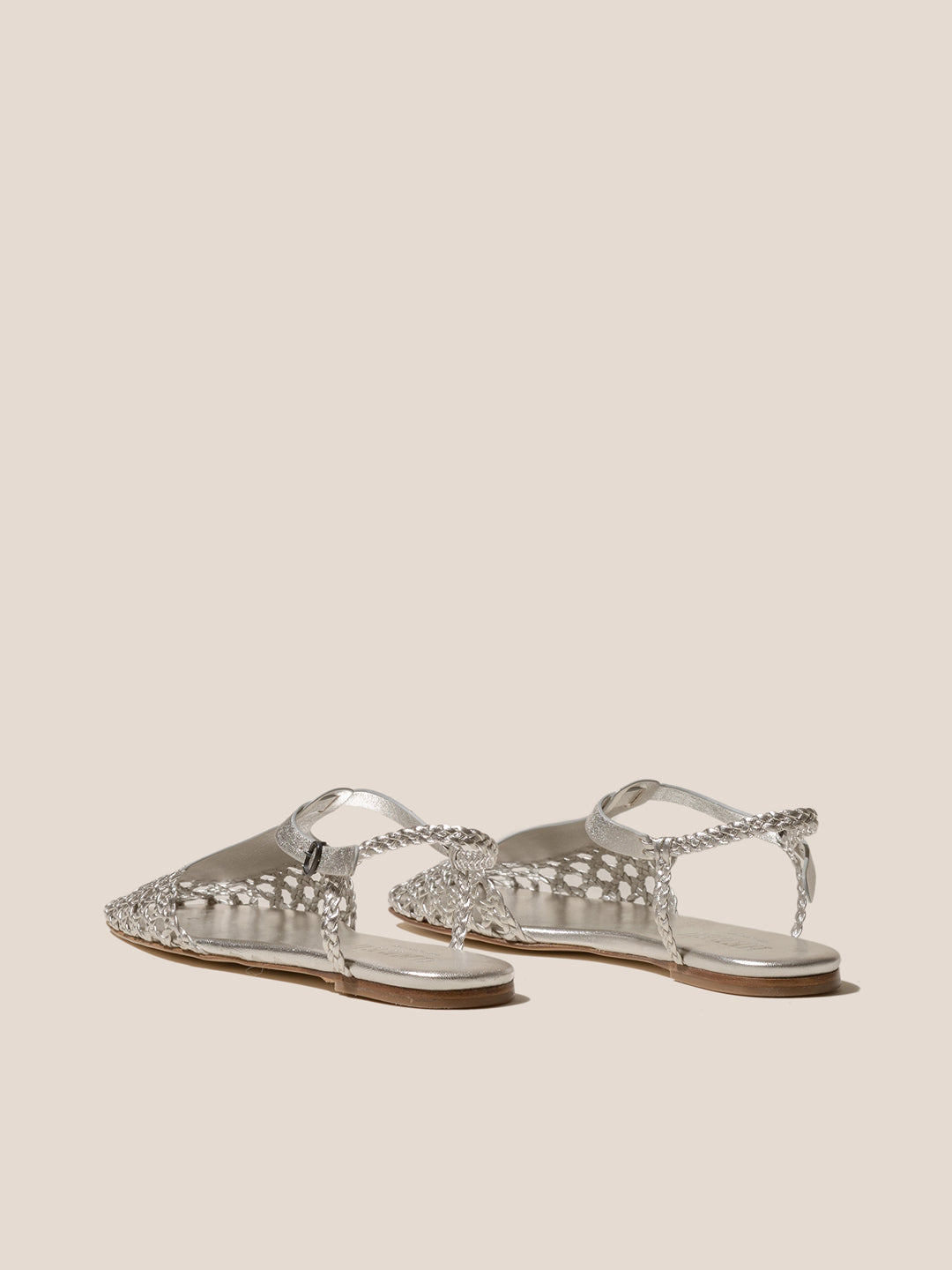 REIXA METALLIC - Woven T-bar Sandal