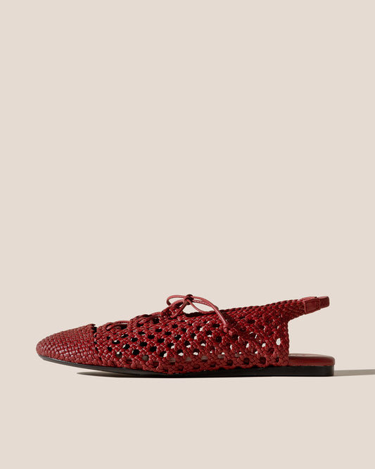 SARDANA - Lace-up Woven Slingback Pump