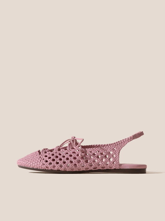SARDANA - Lace-up Woven Slingback Pump
