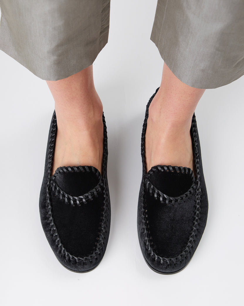 SASTRE VELVET - Braided Seams Pull-on Loafer