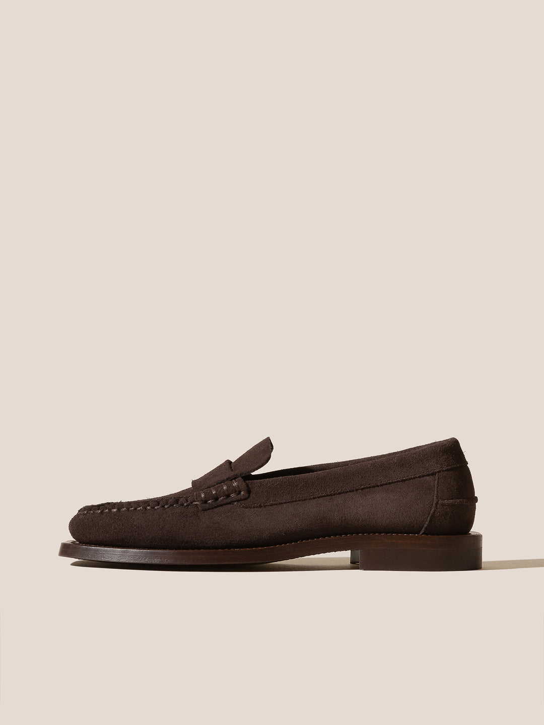 SINEU ROUND SUEDE - Men's Interlaced-detail Slip-on Loafer