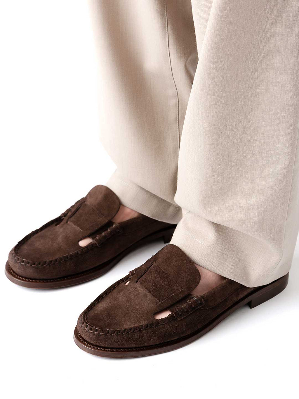 SINEU ROUND - Men's Interlaced-detail Slip-on Loafer
