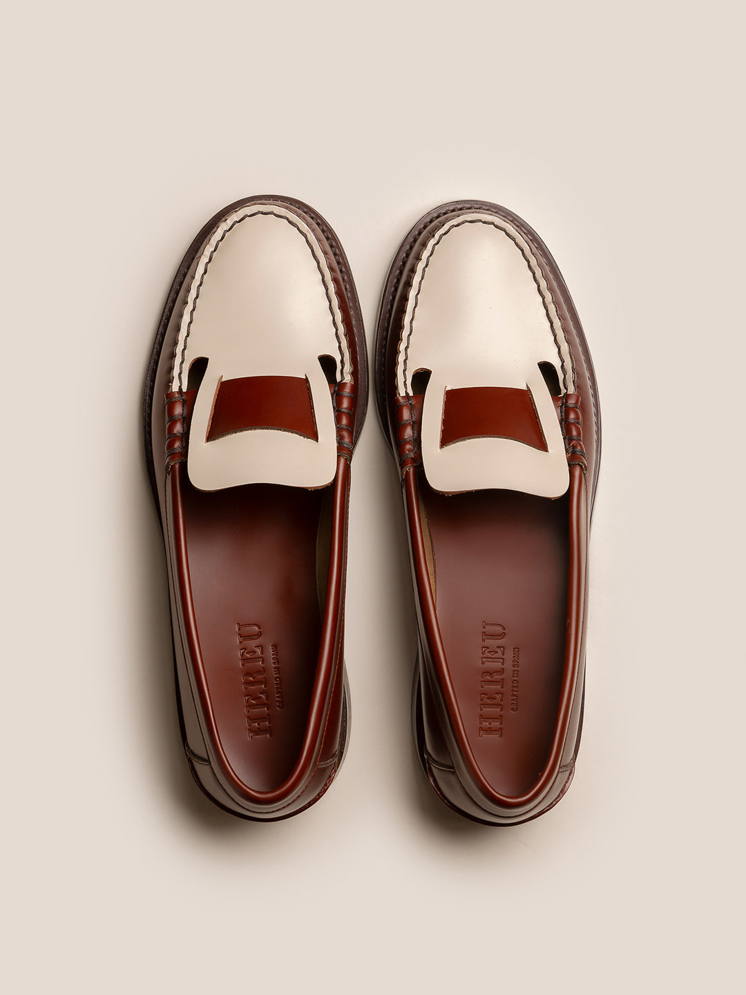 SINEU R BICOLOR - Men's Interlaced-detail Slip-on Loafer