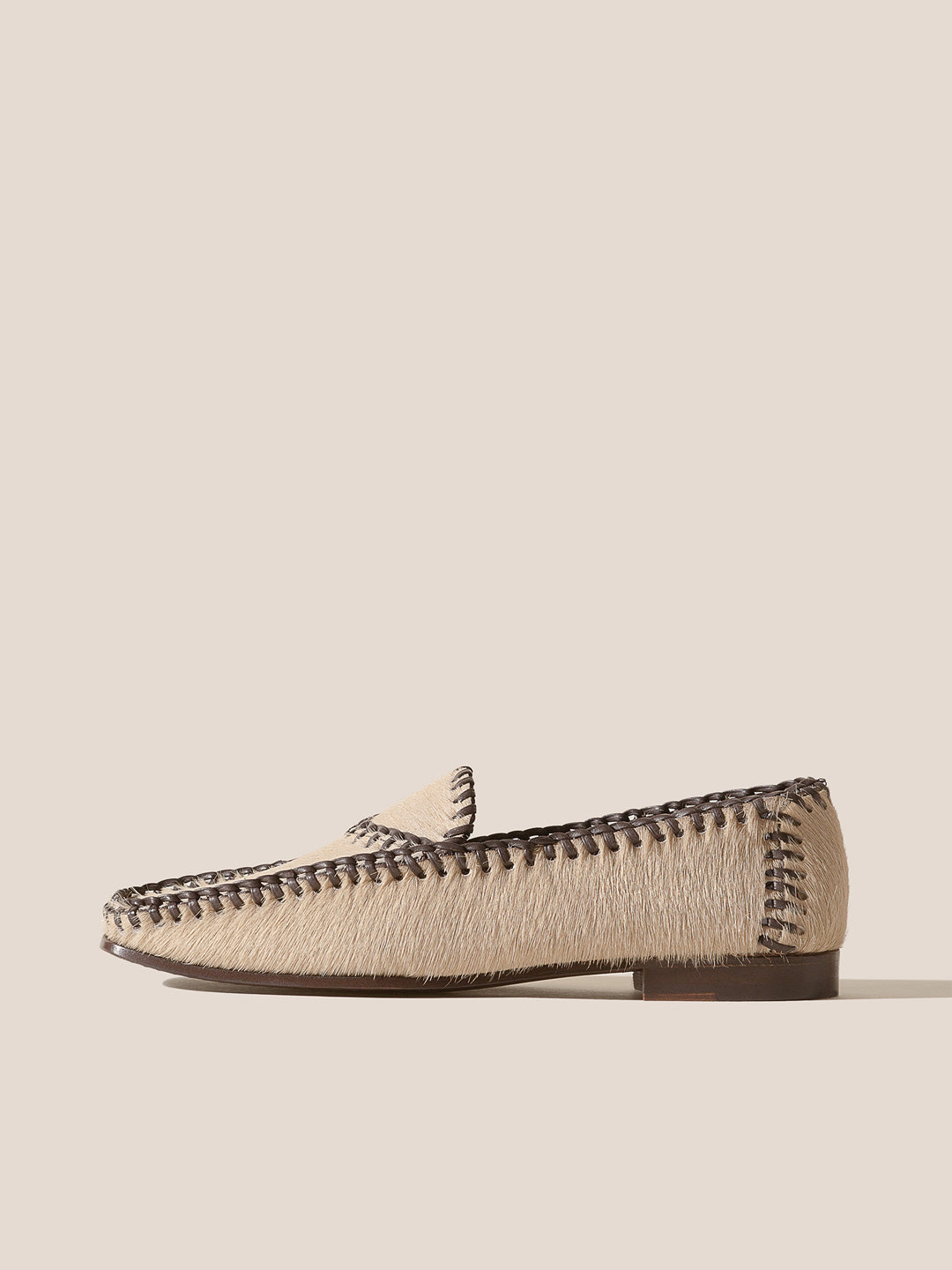 SOLLERIC CALF HAIR - Braided Seams Pull-on Loafer