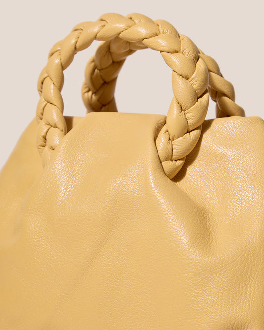 BOMBON M SUPPLE SHINY - Plaited-handle Leather Crossbody Bag