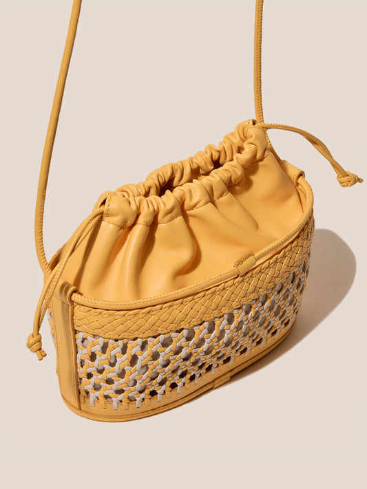 GAIA - Woven Bucket Crossbody Bag