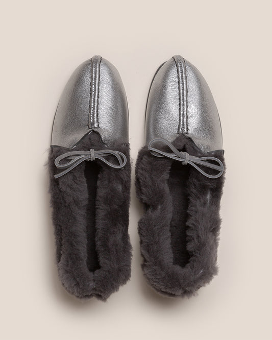 TILLA METALLIC SHEARLING - Deconstructed Babouche