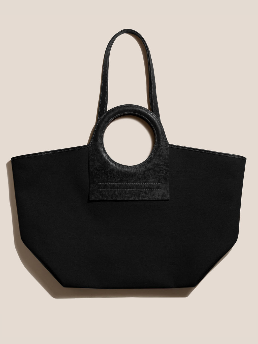 CALA L GRAINY - Leather-trimmed Canvas Tote Bag