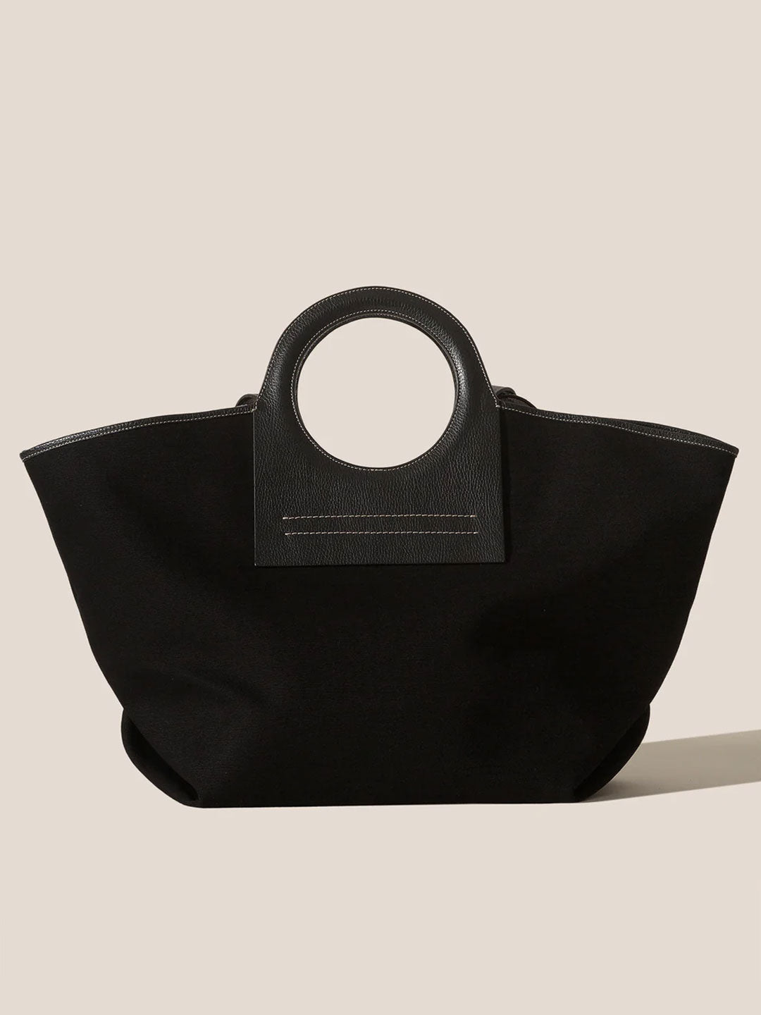 CALA L GRAINY - Leather-trimmed Canvas Tote Bag