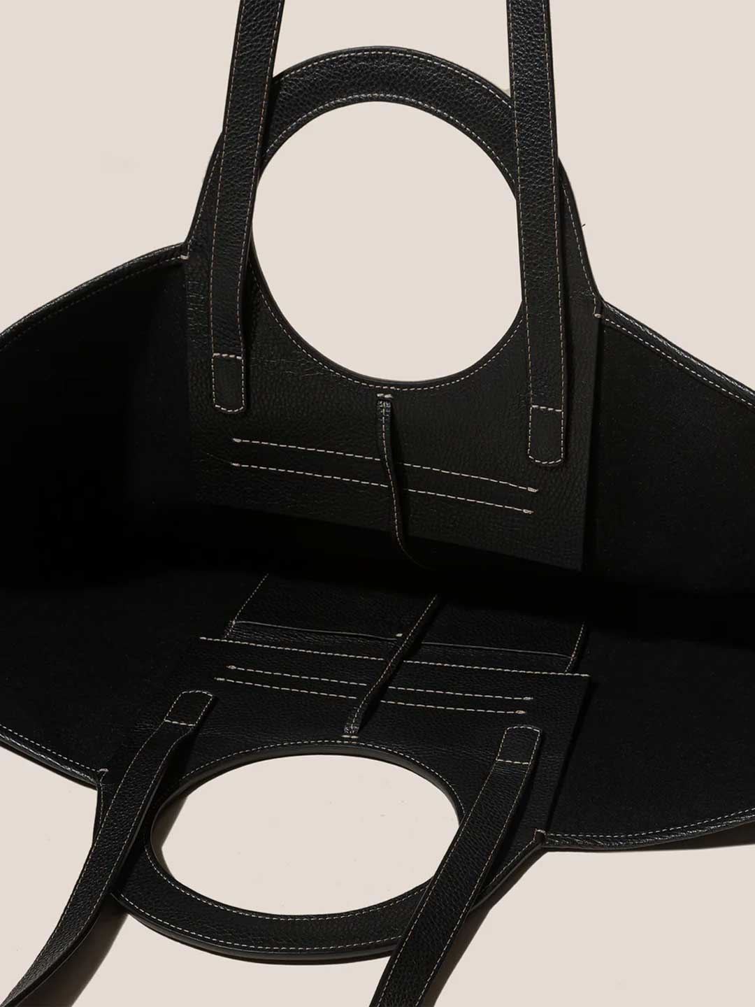 CALA L GRAINY - Leather-trimmed Canvas Tote Bag