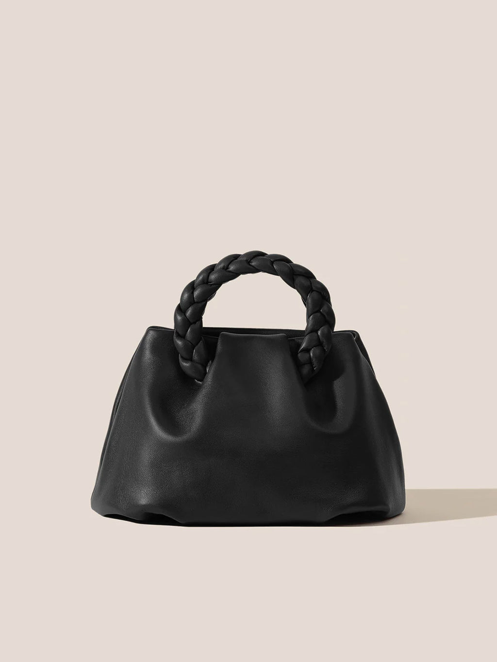 BOMBON M - Plaited-handle Leather Crossbody Bag