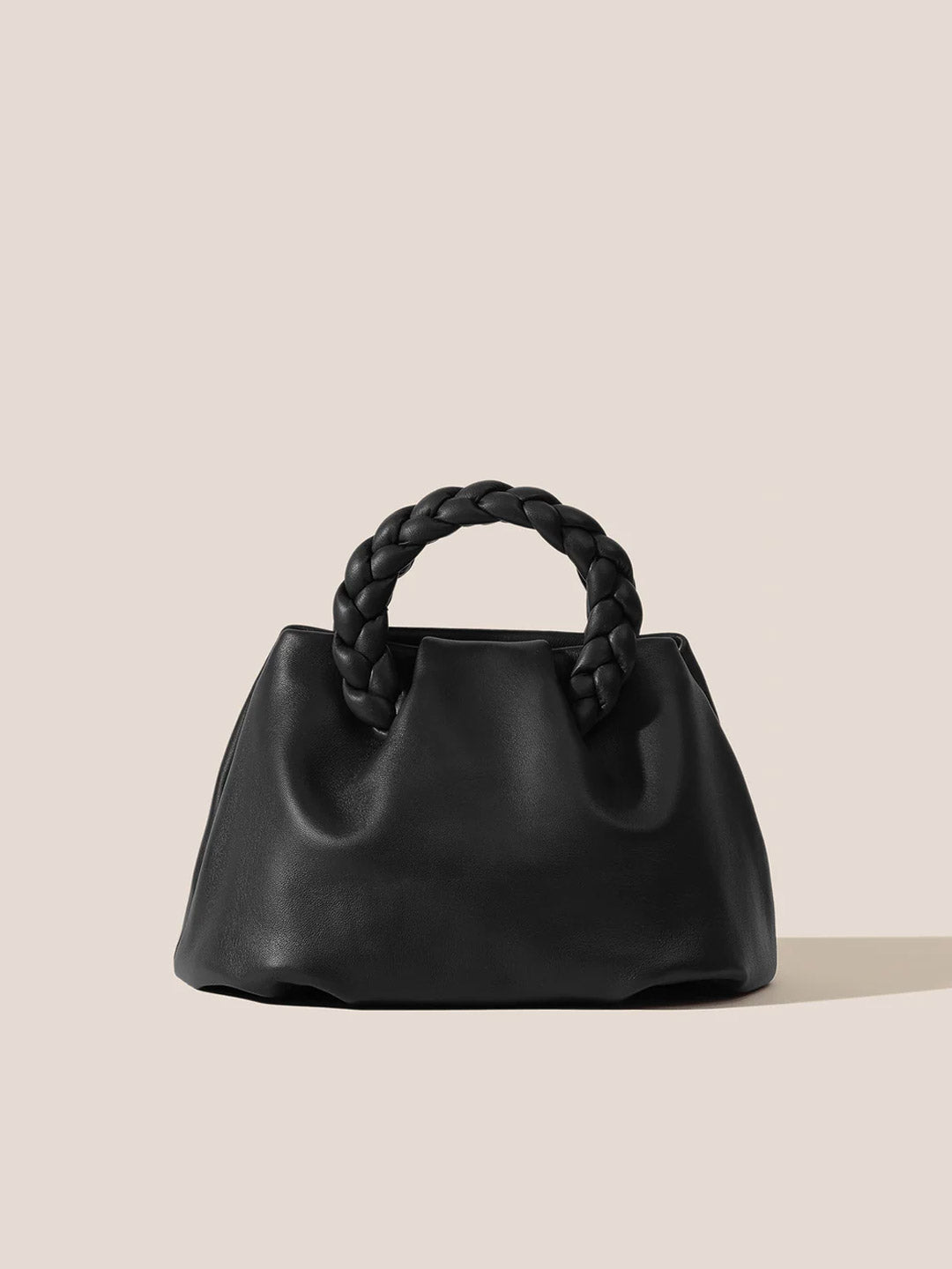 BOMBON M - Plaited-handle Leather Crossbody Bag