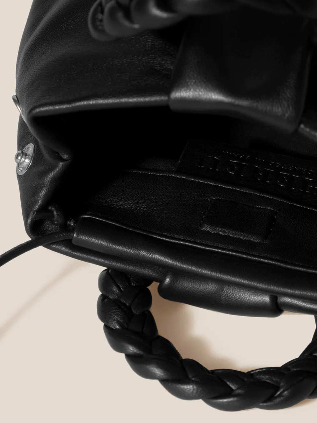 BOMBON M - Plaited-handle Leather Crossbody Bag