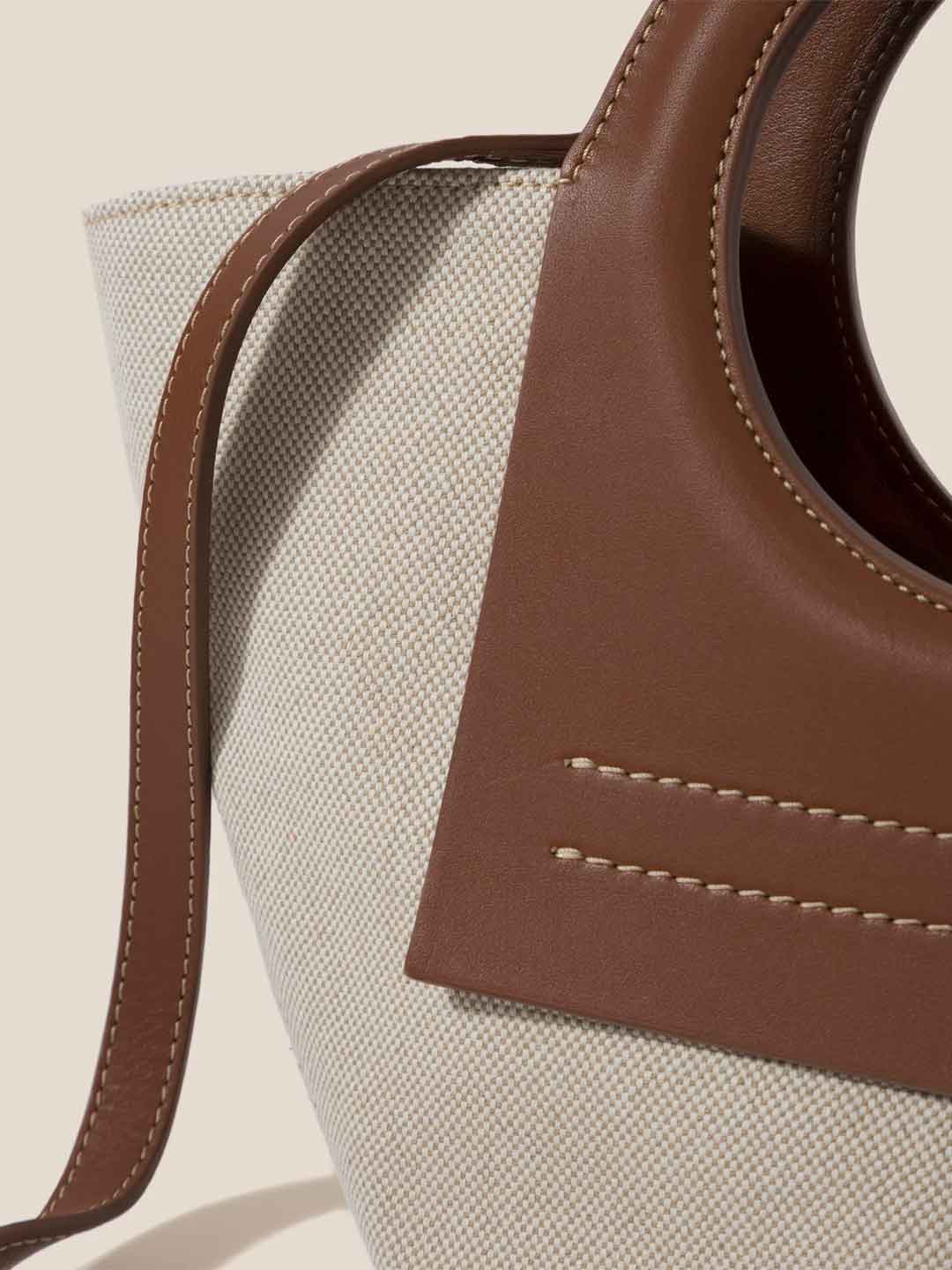 CALA MINI - Canvas-Leather Tote Bag
