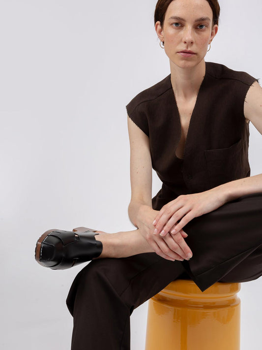 LICIA - Square Toe Fisherman Mule Clog