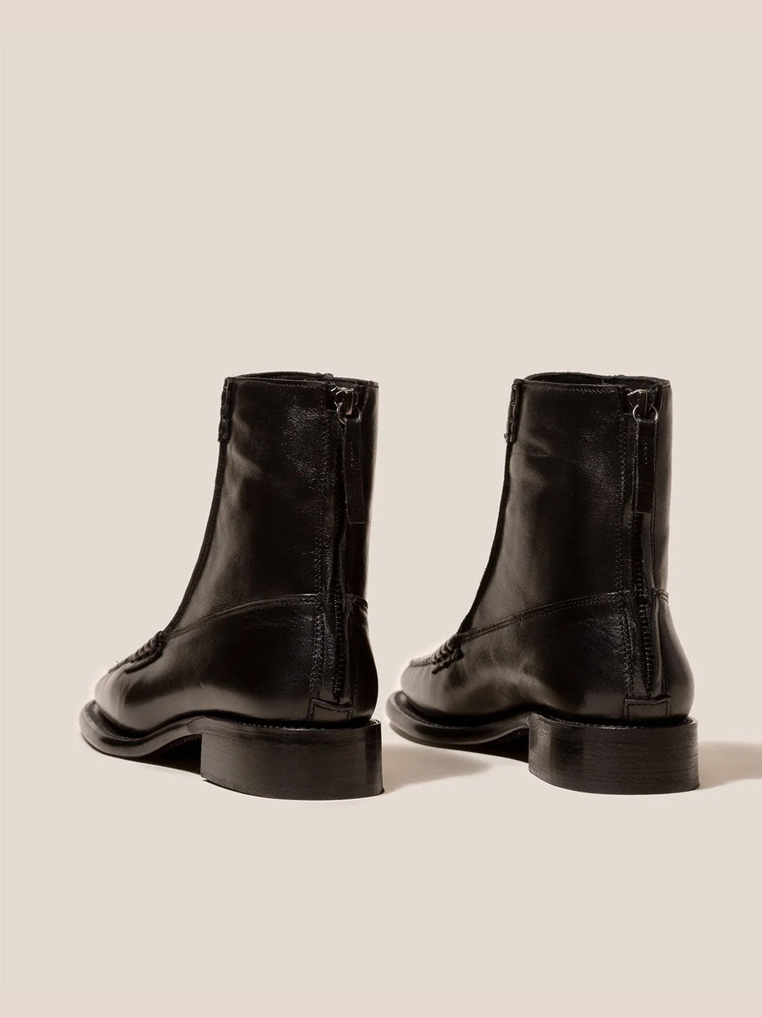 QUADRA - Square Toe Back Zip Boot